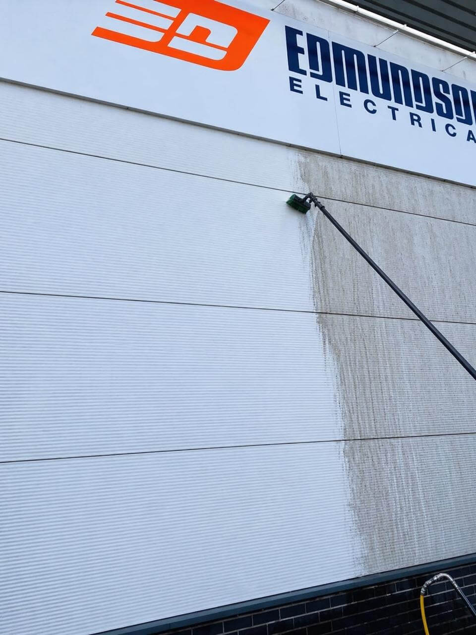 AG Window Cleaning Shrewsbury Commercial Cladding Before 2