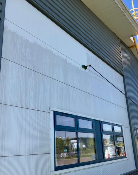 Window Cleaner in Shrewsbury, image of AG Window Cleaning, Cladding wash before